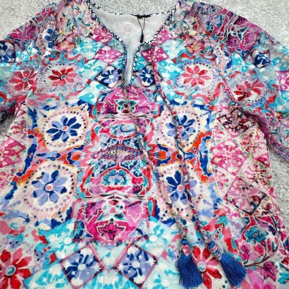 Tolani Alessia Floral Velvet Tunic NEW - Picture 8 of 10